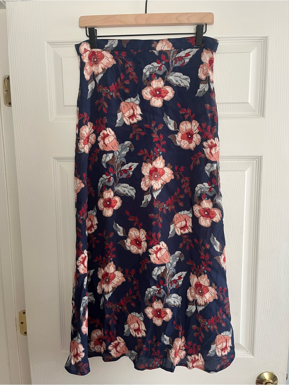 Reformation Bea Skirt - Women's Navy Floral Print Skirt